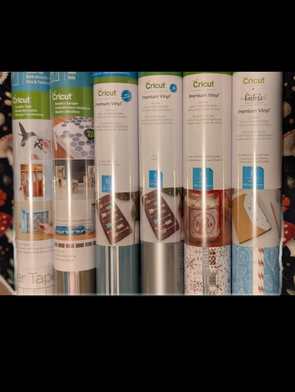 🆕 Cricut Bundle Of 6 Packs Of Premium Removable Assorted Vinyl Rolls